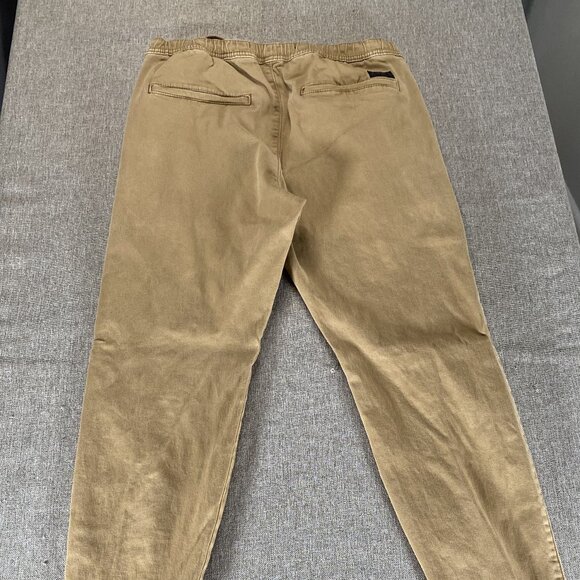 Hollister Skinny Jogger Pants Men's Khaki Beige Small Mid Rise Drawstring Casual - Picture 15 of 16